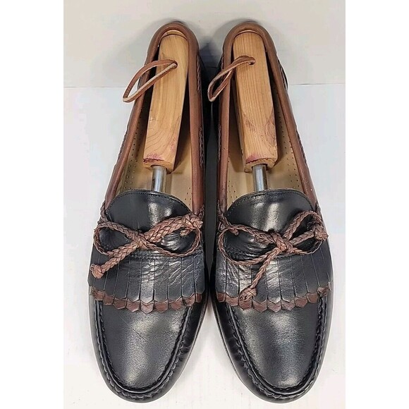 Allen Edmonds Woodstock Loafers Tassel Kiltie Black Brown Leather 10.5 C EUC! - Picture 4 of 16